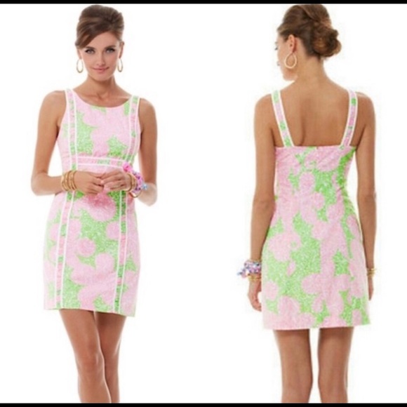 Lilly Pulitzer Dresses & Skirts - Lilly Pulitzer Fryer Shift Dress Limeade Size 0